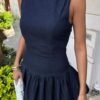 Mini-robe Tensel Avec Jupe Ballon