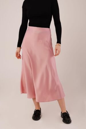 Jupe En Satin Rose