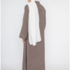 Abaya longue large couleur taupe