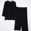 Abaya ensemble Bleu ciel/Noir